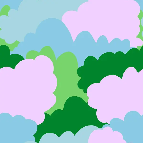 Cartoon retro doodle seamless clouds pattern for wrapping paper and fabrics and linens and kids clothes print and festive packaging and spring accessories. High quality illustration