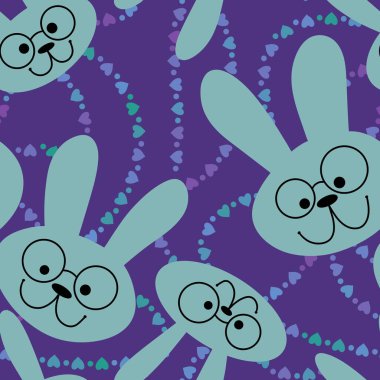 Çizgi filmlerdeki hayvanlar paskalya tavşanı desenli ambalajlar, kumaşlar, çarşaflar, çocuk giysileri baskıları, şenlikli ambalajlar ve bahar partisi aksesuarları. Yüksek kaliteli illüstrasyon