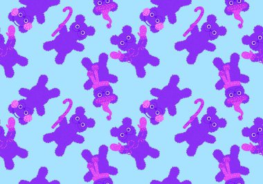 Noel hayvanları, eldivenli, şapkalı, kumaşlı, çarşaflı, yeni yıl aksesuarlı, şenlikli ambalajsız ve kış tekstil ürünlü. Yüksek kaliteli illüstrasyon