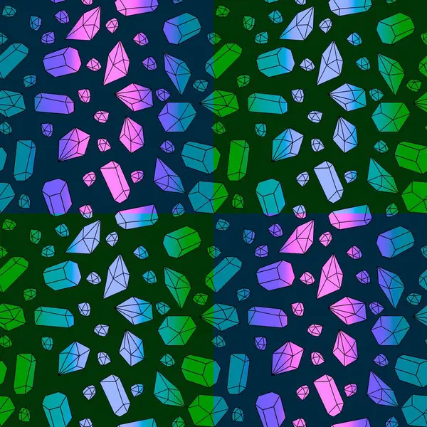 Yaz karikatürü geometrik kristaller kumaşlar ve çarşaflar için ve çocuk giysileri baskısı ve şenlikli ambalaj kağıtları ve moda tekstili. Yüksek kaliteli illüstrasyon