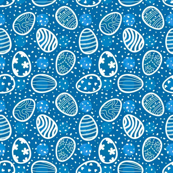 Karikatür Paskalya yumurtaları kumaşlar ve çarşaflar için noktasız polka desenleri ve çocuk giysileri baskısı ve bahar aksesuarları ve ambalaj kağıdı. Yüksek kaliteli illüstrasyon