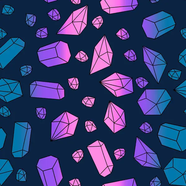 Yaz karikatürü geometrik kristaller kumaşlar ve çarşaflar için ve çocuk giysileri baskısı ve şenlikli ambalaj kağıtları ve moda tekstili. Yüksek kaliteli illüstrasyon