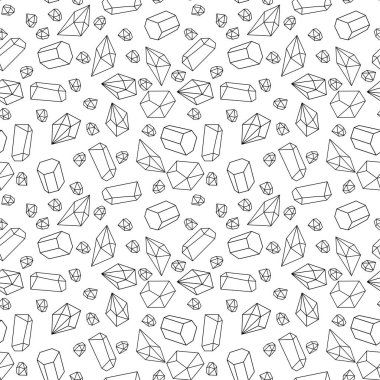 Yaz karikatürü geometrik kristaller kumaşlar ve çarşaflar için ve çocuk giysileri baskısı ve şenlikli ambalaj kağıtları ve moda tekstili. Yüksek kaliteli illüstrasyon