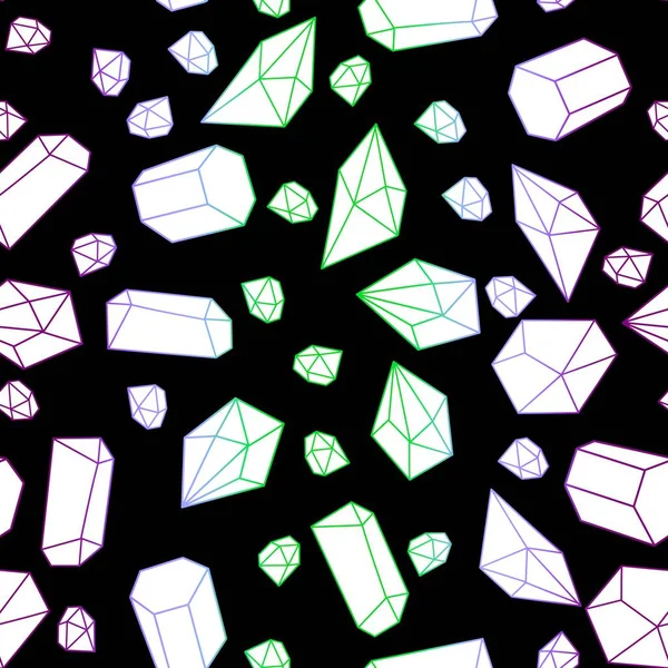 Yaz karikatürü geometrik kristaller kumaşlar ve çarşaflar için ve çocuk giysileri baskısı ve şenlikli ambalaj kağıtları ve moda tekstili. Yüksek kaliteli illüstrasyon