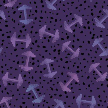 Kağıt, kumaş, çarşaf, giysi baskısı ve yaz baskısı için çizgi filmlerdeki gibi dikişsiz dambıl deseni. Yüksek kaliteli illüstrasyon