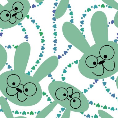 Çizgi filmlerdeki hayvanlar paskalya tavşanı desenli ambalajlar, kumaşlar, çarşaflar, çocuk giysileri baskıları, şenlikli ambalajlar ve bahar partisi aksesuarları. Yüksek kaliteli illüstrasyon