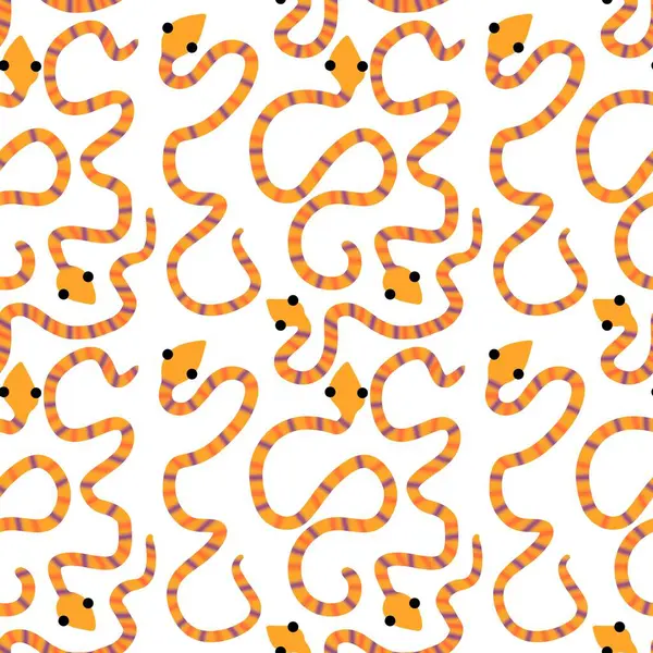 Summer cartoon animals seamless snake pattern for wrapping paper and fabrics and linens and kids clothes print and new 2025 year and festive packaging and zoo accessories. High quality illustration
