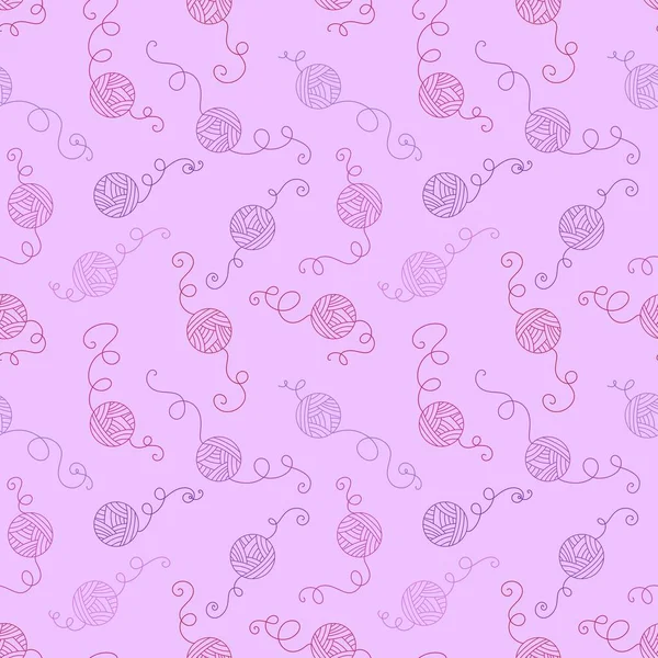 Cartoon animals accessories seamless cats and ball of threads and fish bones pattern for wrapping paper and fabrics and kids clothes print and zoo packaging and pet store. High quality illustration