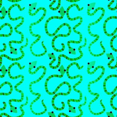 Yaz çizgi filmlerindeki kusursuz yılan desenli ambalaj kağıtları, kumaşlar, çarşaflar, çocuk giysileri baskısı ve yeni yıl, bayram ambalajları ve hayvanat bahçesi aksesuarları. Yüksek kaliteli illüstrasyon