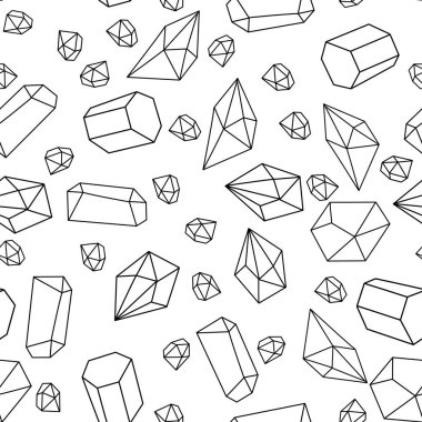 Yaz karikatürü geometrik kristaller kumaşlar ve çarşaflar için ve çocuk giysileri baskısı ve şenlikli ambalaj kağıtları ve moda tekstili. Yüksek kaliteli illüstrasyon