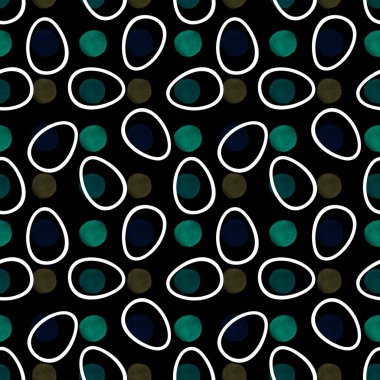 Karikatür Paskalya yumurtaları kumaşlar ve çarşaflar için noktasız polka desenleri ve çocuk giysileri baskısı ve bahar aksesuarları ve ambalaj kağıdı. Yüksek kaliteli illüstrasyon