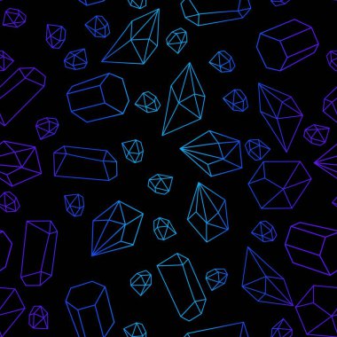 Yaz karikatürü geometrik kristaller kumaşlar ve çarşaflar için ve çocuk giysileri baskısı ve şenlikli ambalaj kağıtları ve moda tekstili. Yüksek kaliteli illüstrasyon