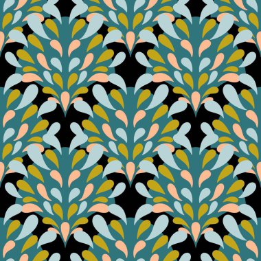 Kağıt, kumaş, çarşaf, çocuk giysisi baskısı, şenlik ambalajı ve parti aksesuarları için kusursuz etnik desenler. Yüksek kaliteli illüstrasyon