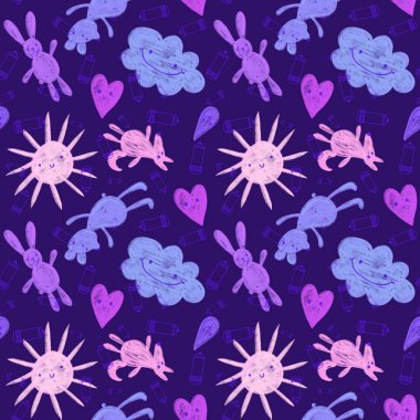 Çizgi filmlerde ayılar, tavşanlar, tilkiler, güneş ve bulutlar kağıt, kumaş ve çocuk kıyafetleri ve yaz aksesuarları için desenler çizilir. Yüksek kaliteli illüstrasyon