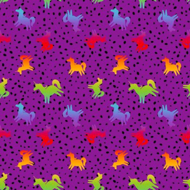 Gökkuşağı lgbt gururlu hayvanlar tek boynuzlu atlar kumaşlar ve çarşaflar için kusursuz at desenleri ve ambalaj kağıdı ve parti aksesuarları ve yaz tekstil ürünleri. Yüksek kaliteli illüstrasyon