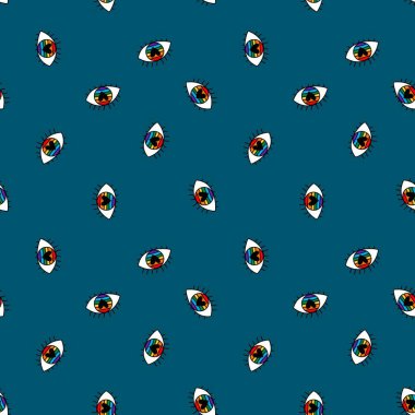 Lgbt gökkuşağının gözleri kağıt, kumaş, çarşaf ve yaz baskısı, parti aksesuarları ve moda tekstil ürünleri için kusursuz bir gurur deseni. Yüksek kaliteli illüstrasyon