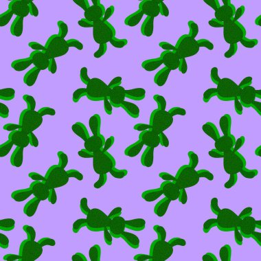 Paskalya hayvanlarının tavşanları kağıt, kumaş ve çarşaf sarmak için kusursuz tavşan desenleri ve çocuk giysileri baskısı ve şenlikli ambalajlar ve parti aksesuarları. Yüksek kaliteli illüstrasyon