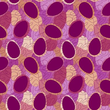 Duvar kağıtları, kumaşlar, tekstil ve ambalajlar, hediyeler ve kartlar için yumurtaları olan paskalya pürüzsüz deseni. 