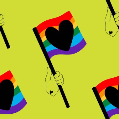 Lgbt, kağıt, kumaş, çarşaf, yaz baskısı, parti aksesuarları ve moda tekstil ürünleri için kusursuz bir gurur deseni oluşturuyor. Yüksek kaliteli illüstrasyon