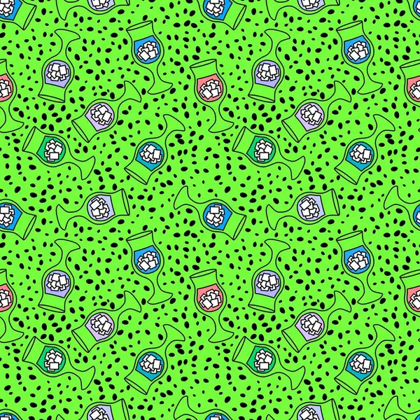 Karikatür yaz baskılı kokteyller ve ambalaj kağıdı, kumaş, çarşaf, giysi tekstil ve parti aksesuarları için buz deseni. Yüksek kaliteli illüstrasyon