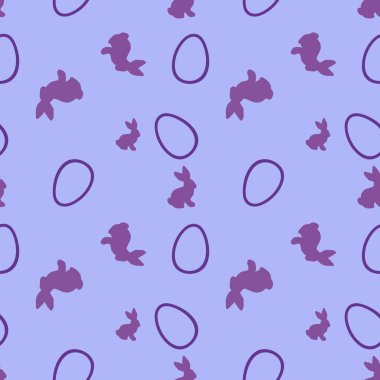 Karikatür Paskalya tavşanı desenli kumaşlar, kumaşlar, çarşaflar, çocuk kıyafetleri, bahar baskısı, parti aksesuarları ve mutfak tekstili. Yüksek kaliteli illüstrasyon