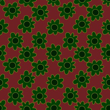 Karikatür retro çiçek desenli ambalajsız kumaşlar, kumaşlar, çarşaflar ve çocuk giysileri baskısı ve parti aksesuarları ve yaz ambalajları. Yüksek kaliteli illüstrasyon