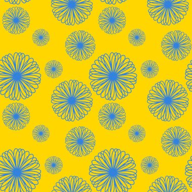 Kumaşlar, tekstil, ambalajlar, hediyeler, çocuklar ve posterler için çiçeklerle süslenmiş basit, pürüzsüz bir desen. 