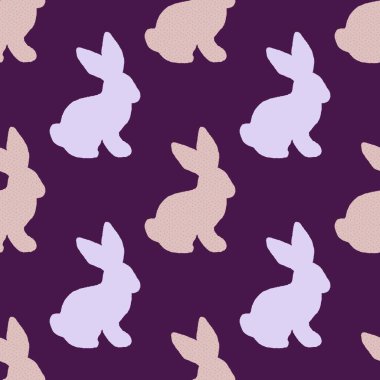 Karikatür Paskalya tavşanı desenli kumaşlar, kumaşlar, çarşaflar, çocuk kıyafetleri, bahar baskısı, parti aksesuarları ve mutfak tekstili. Yüksek kaliteli illüstrasyon