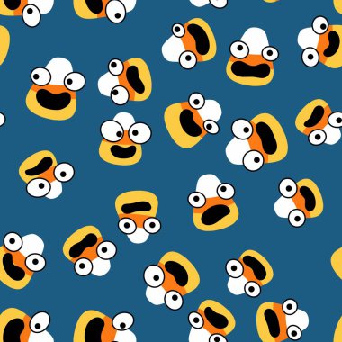 Çizgi film cadılar bayramı şeker canavarları kağıt, kumaş, çarşaf ve çocuk giysileri baskısı ve parti aksesuarları ve paketleme için kusursuz şekerleme kalıpları. Yüksek kaliteli illüstrasyon