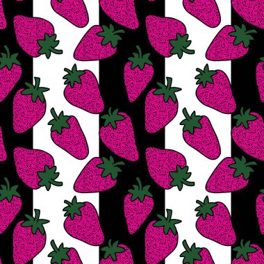 Kumaşlar, tekstil, ambalaj, hediyeler, kartlar, çarşaflar ve ambalaj kağıtları için meyvesiz çilek deseni.