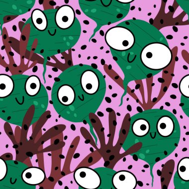 Karikatür yaz sebze baskısı kumaşlar ve çarşaflar için dikişsiz turp deseni ve ambalaj kağıdı ve restoran ambalajları ve mutfak aksesuarları. Yüksek kaliteli illüstrasyon