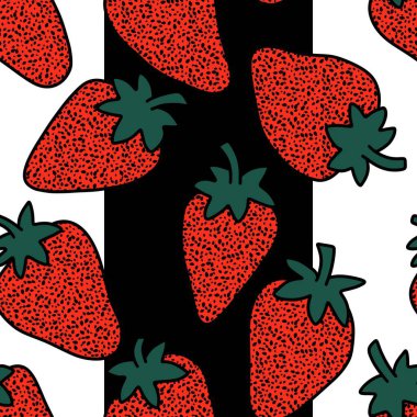 Kumaşlar, tekstil, ambalaj, hediyeler, kartlar, çarşaflar ve ambalaj kağıtları için meyvesiz çilek deseni.