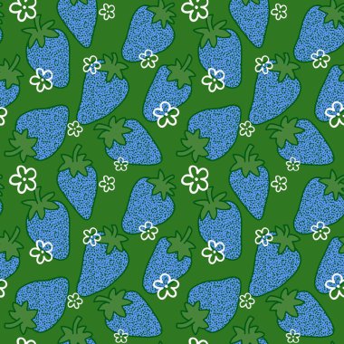 Kumaşlar, tekstil, ambalaj, hediyeler, kartlar, çarşaflar ve ambalaj kağıtları için meyvesiz çilek deseni.