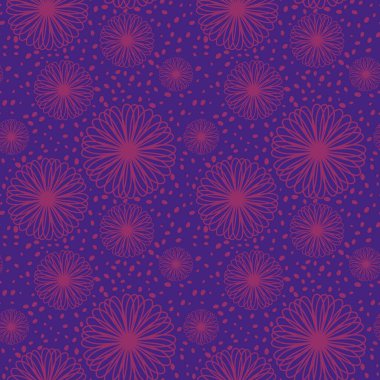 Kumaşlar, tekstil, ambalajlar, hediyeler, çocuklar ve posterler için çiçeklerle süslenmiş basit, pürüzsüz bir desen. 