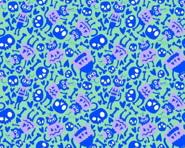 Cadılar Bayramı hayvanları, kağıt, kumaş, çarşaf, çocuk kıyafetleri ve parti aksesuarları için kusursuz kediler ve balkabağı desenleri. Yüksek kaliteli illüstrasyon