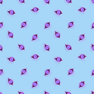 Çizgi film cadılar bayramı canavarlarının gözleri kağıt, kumaş, çarşaf, çocuk kıyafetleri ve parti aksesuarları için kusursuz sonbahar deseni. Yüksek kaliteli illüstrasyon