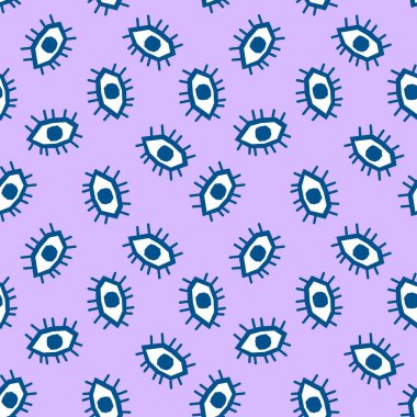 Çizgi film cadılar bayramı canavarlarının gözleri kağıt, kumaş, çarşaf, çocuk kıyafetleri ve parti aksesuarları için kusursuz sonbahar deseni. Yüksek kaliteli illüstrasyon