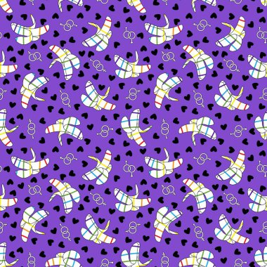 Gururlu ambalaj kağıtları, kumaşlar, çarşaflar, moda tekstil ürünleri ve parti aksesuarları için yaz meyvesiz lgbt muz deseni. Yüksek kalite fotoğraf