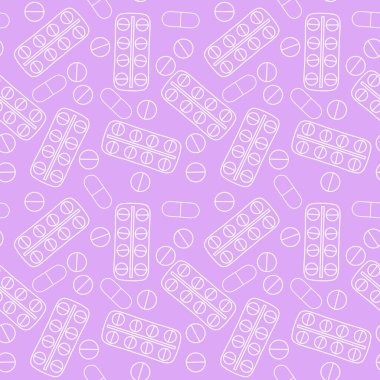 İlaç hapları, ambalaj kağıtları, çarşaflar, kumaşlar, ilaç paketleri ve klinik aksesuarlar için kusursuz doktorlar bakım kalıpları. Yüksek kaliteli illüstrasyon