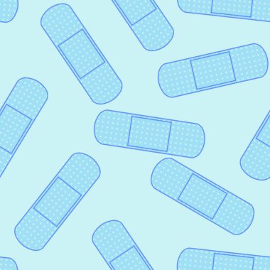 Kağıt, kumaş, çarşaf ve doktor aksesuarları için tıbbî bant kusursuz desen. Yüksek kaliteli illüstrasyon