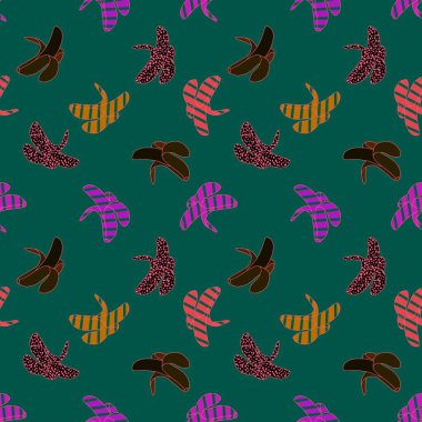 Soyut karikatür yaz meyvesiz muz deseni ambalaj kağıdı, kumaş, çarşaf ve çocuk kıyafetleri ve parti aksesuarları için. Yüksek kalite fotoğraf