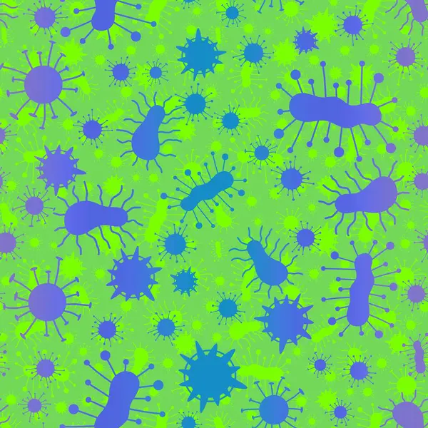 Kağıt, kumaş, çarşaf, doktor tekstil ve ambalaj için tıpsız bakteri deseni. Yüksek kaliteli illüstrasyon
