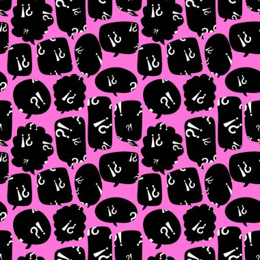 Çizgi film canavarları kağıt, kumaş, çarşaf, çocuk kıyafetleri ve parti aksesuarları için kusursuz metin balonu desenleri. Yüksek kaliteli illüstrasyon