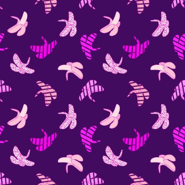 Soyut karikatür yaz meyvesiz muz deseni ambalaj kağıdı, kumaş, çarşaf ve çocuk kıyafetleri ve parti aksesuarları için. Yüksek kalite fotoğraf