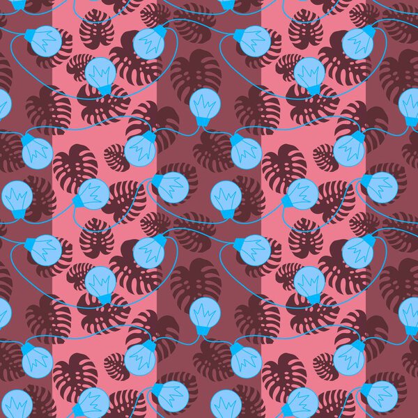 Summer party print seamless bulbs illumination pattern for fabrics and linens and wrapping paper and fashion textiles. High quality illustration