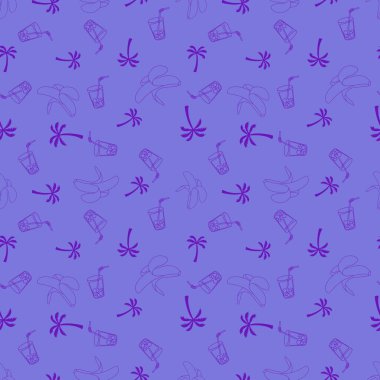 Soyut karikatür yaz meyvesiz muz deseni ambalaj kağıdı, kumaş, çarşaf ve çocuk kıyafetleri ve parti aksesuarları için. Yüksek kalite fotoğraf