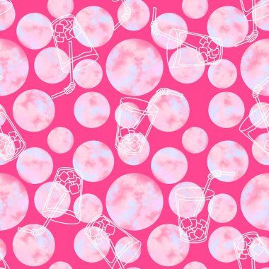 Yaz içkisi, karikatür buz kalıpları kağıt ve giysi baskısı, ambalaj, kumaş ve çarşaf için. Yüksek kaliteli illüstrasyon