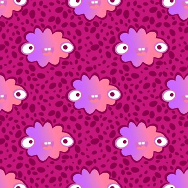 Karikatür gökyüzü, kağıt, kumaş, çarşaf ve çocuk giysileri ve parti aksesuarları için kusursuz bir gradyan deseni. Yüksek kaliteli illüstrasyon