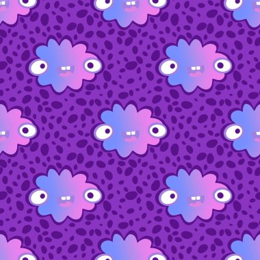 Karikatür gökyüzü, kağıt, kumaş, çarşaf ve çocuk giysileri ve parti aksesuarları için kusursuz bir gradyan deseni. Yüksek kaliteli illüstrasyon