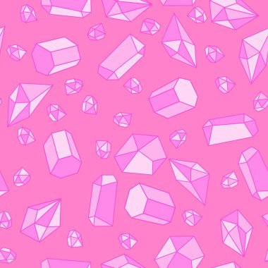 Yaz karikatürü geometrik kristaller kumaşlar ve çarşaflar için ve çocuk giysileri baskısı ve şenlikli ambalaj kağıtları ve moda tekstili. Yüksek kaliteli illüstrasyon